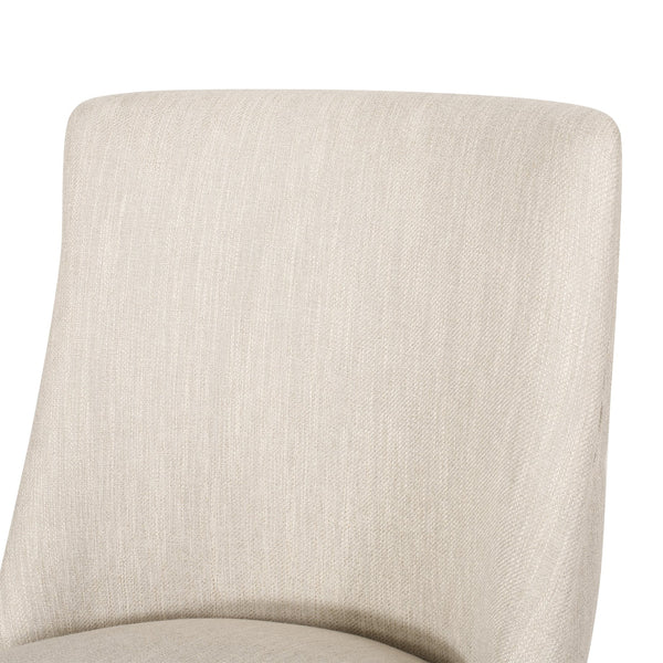 English Elm Fabric Dining Chairs with Nailhead Trim Plush Seat Rubberwood Legs Set of 2 72610.00