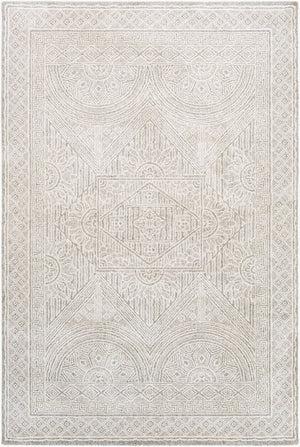 Livabliss Gavic Bohemian Global High Pile Accent Rug Soft Plush Machine Woven for Entryways Cream, Light Be 6'7" x 9'6" GVC2301-6796