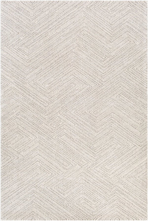 Livabliss Gavic Bold Geometric Area Rug Turkish Crafted High Pile Polypropylene Accent Floor Cream, Light Be 6'7" x 9'6" GVC2302-6796