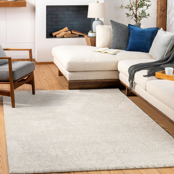 Livabliss Gavic Plush High Pile Accent Rug Turkish Woven Polypropylene Blend for Entryways Cream, Light Be 4'3" x 5'11" GVC2310-43511
