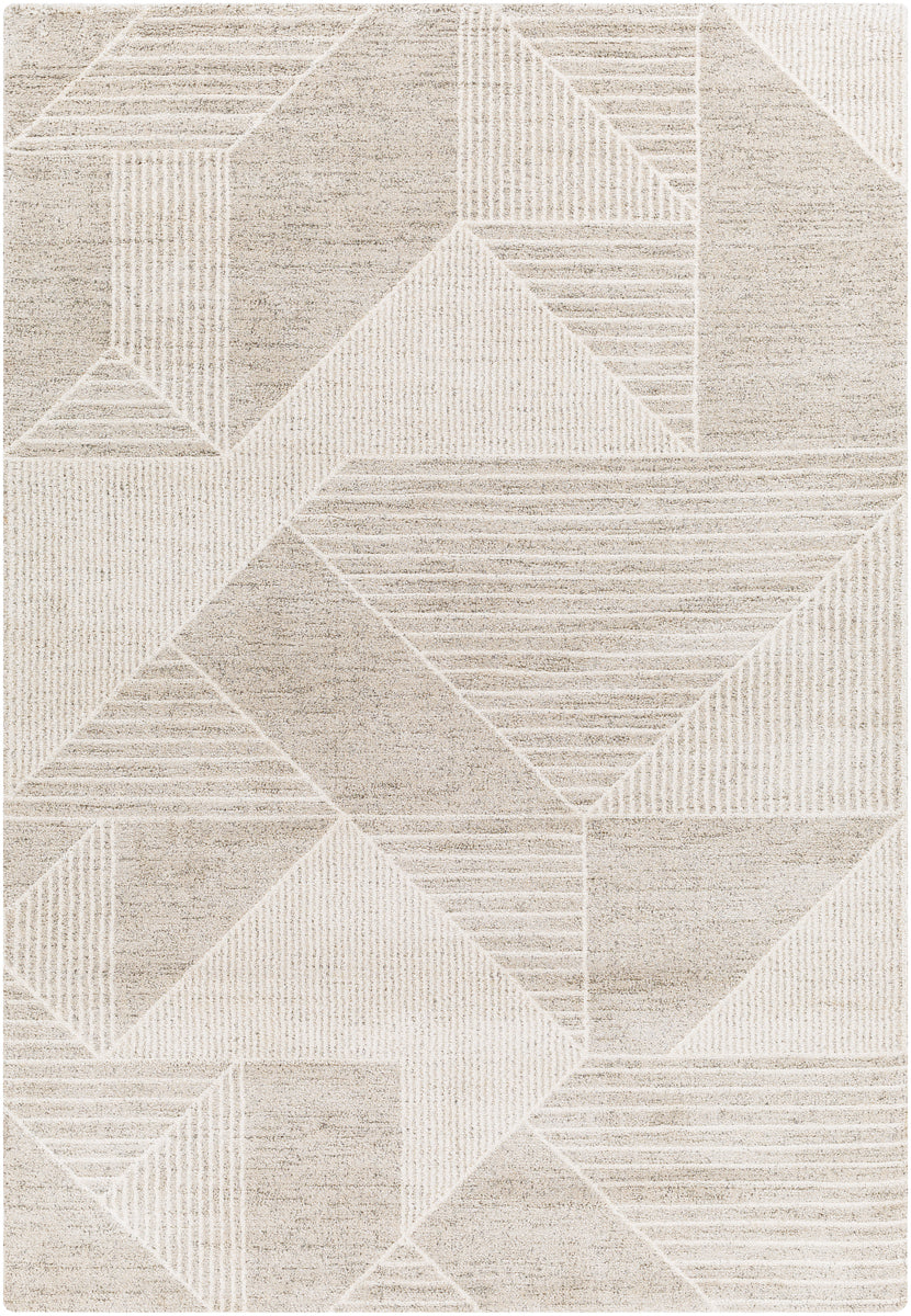 Gavic GVC-2315 8'10" x 12' Machine Woven Rug GVC2315-912  Ivory, Light Beige, Medium Gray Surya
