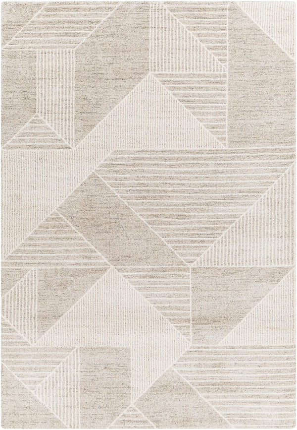 Gavic GVC-2315 8'10" x 12' Machine Woven Rug GVC2315-912  Ivory, Light Beige, Medium Gray Surya