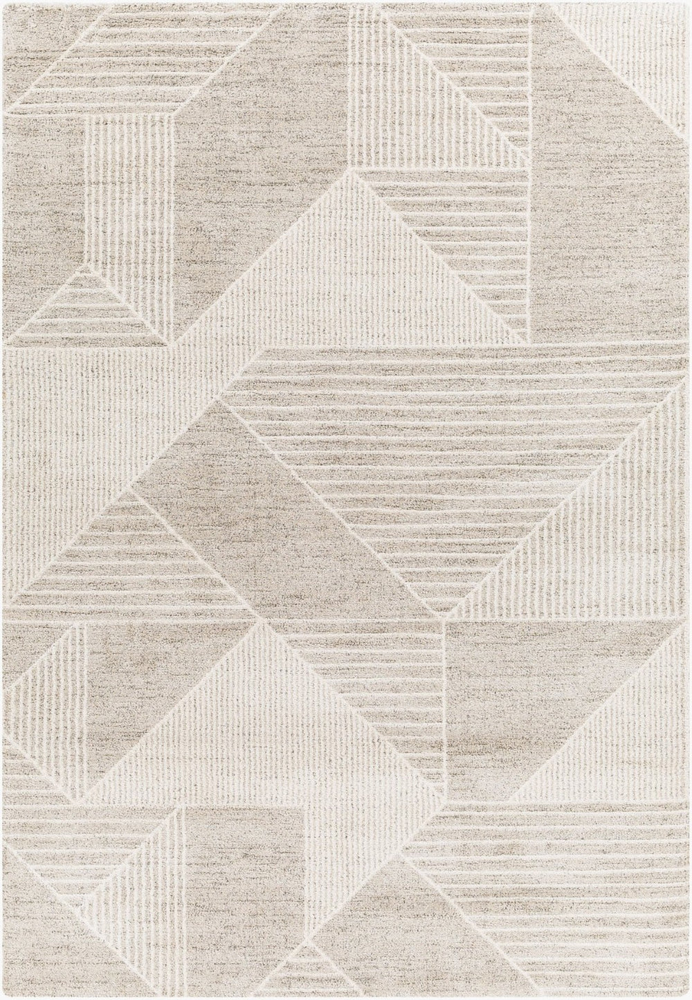 Livabliss Gavic Geometric Polypropylene Area Rug Machine Woven for Entryways and Compact Spaces Ivory, Light Be 6'7" x 9'6" GVC2315-6796