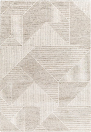 Livabliss Gavic Geometric Polypropylene Area Rug Machine Woven for Entryways and Compact Spaces Ivory, Light Be 6'7" x 9'6" GVC2315-6796