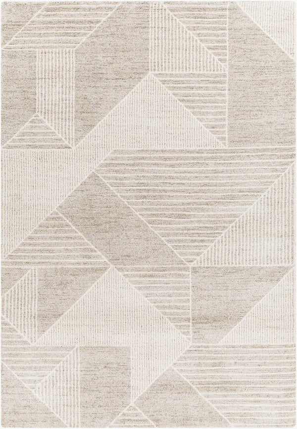 Livabliss Gavic Geometric Polypropylene Area Rug Machine Woven for Entryways and Compact Spaces Ivory, Light Be 6'7" x 9'6" GVC2315-6796