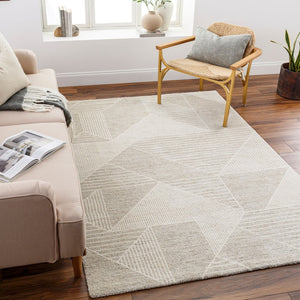 Livabliss Gavic Geometric Polypropylene Area Rug Machine Woven for Entryways and Compact Spaces Ivory, Light Be 6'7" x 9'6" GVC2315-6796