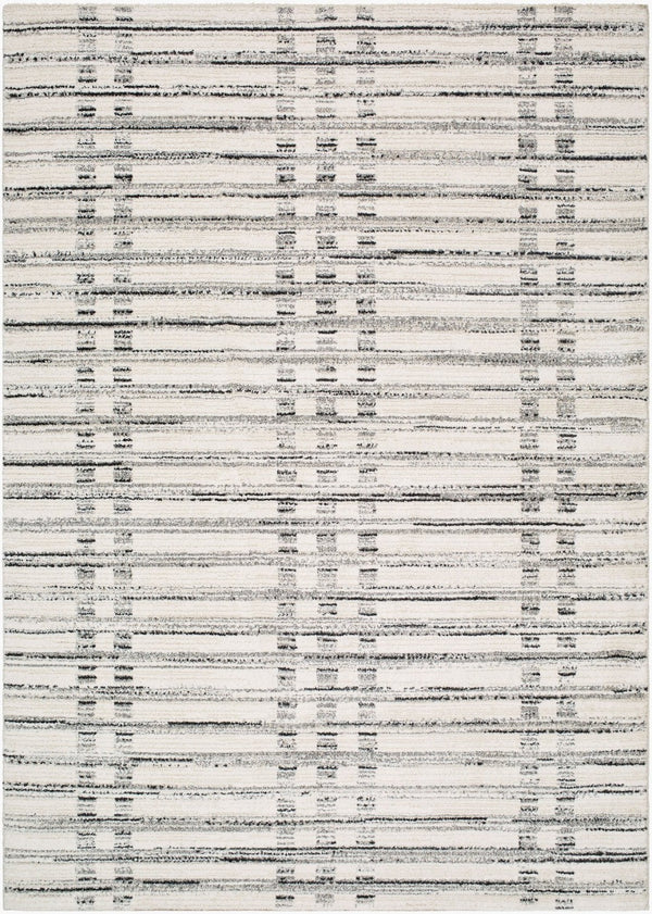 Livabliss Gavic High Pile Turkish Woven Polypropylene Area Rug for Entryways and Bedside White, Light Sl 5'3" x 7'3" GVC2324-5373