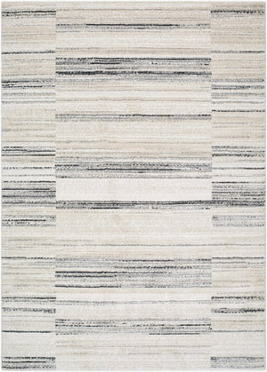 Livabliss Gavic High Pile Polypropylene Rug Woven in Turkey for Entryways and Bedside Areas White, Light Be 5'3" x 7'3" GVC2325-5373