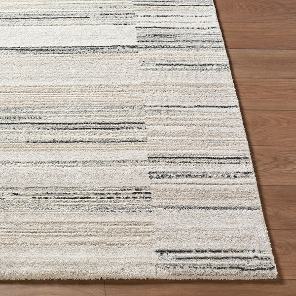 Livabliss Gavic High Pile Polypropylene Rug Woven in Turkey for Entryways and Bedside Areas White, Light Be 5'3" x 7'3" GVC2325-5373
