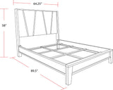 Parker House Pure Modern Bedroom Queen Panel Bed Moonstone Oak Solids / Oak Veneers BPUR#1150-3