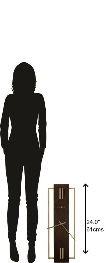 Hekman Furniture 625741 Harwood Ii Wall Clock - Oversized Elegance With Satin Espresso Finish And Brass Details  Harwood Ii Wall Clock 625741