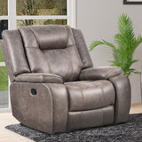 Parker House Parker Living Blake - Desert Taupe Manual Reclining Sofa Loveseat and Recliner Desert Taupe 100% Polyester (W) MBLA-321-DTAU