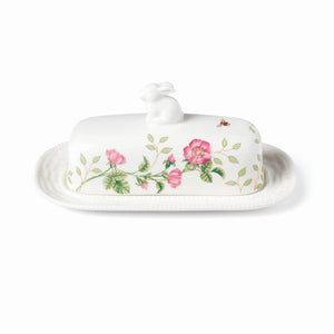 Lenox Butterfly Meadow Bunny Covered Butter Dish Multi, WHITE PORCELAIN 893455