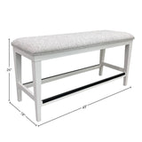 Parker House Americana Modern Dining 49 In. Upholstered Counter Bench Cotton Poplar Solids / Birch Veneers DAME#1226-COT