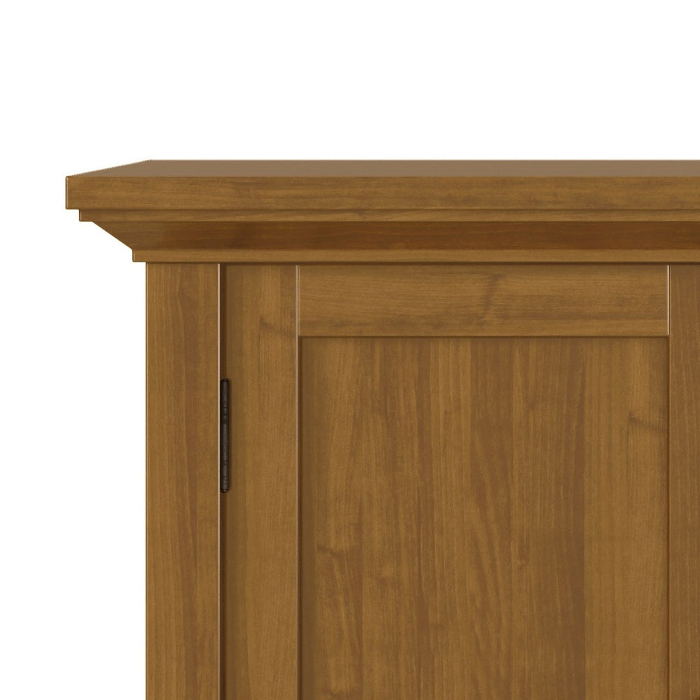 English Elm Redmond Low Storage Cabinet - Handcrafted Solid Wood In Light Golden Brown For Versatile Organization B136P159528-GIGA