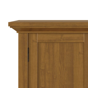 English Elm Redmond Low Storage Cabinet - Handcrafted Solid Wood In Light Golden Brown For Versatile Organization B136P159528-GIGA