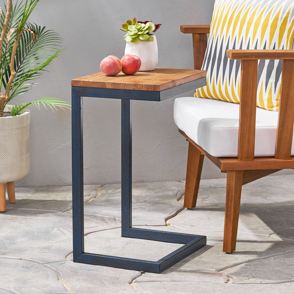 English Elm Christopher Knight Home® - Accent Table - Rustic Antique Fir Wood Design With Sturdy Iron Frame For Versatile Home Use 58970.00M
