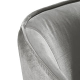 Homelegance By Top-Line Namine Velvet Barrel Back Acrylic Leg Accent Chair Silver Velvet