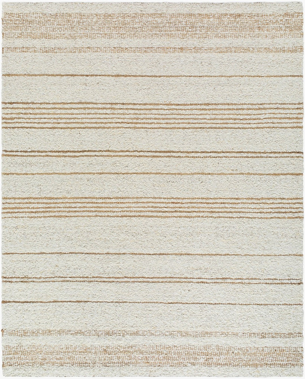 Livabliss Genevive Handwoven Jute Wool Flatweave Accent Rug for Entryways and High Traffic Spaces Ivory, Sandston 9' x 12' GVV2300-912