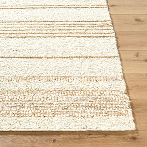 Livabliss Genevive Handwoven Jute Wool Flatweave Accent Rug for Entryways and High Traffic Spaces Ivory, Sandston 9' x 12' GVV2300-912
