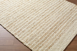 Livabliss Genevive Handwoven Wool Jute Flatweave Rug for Entryways and Bohemian Spaces Ivory, Sandston 2' x 3' GVV2301-23