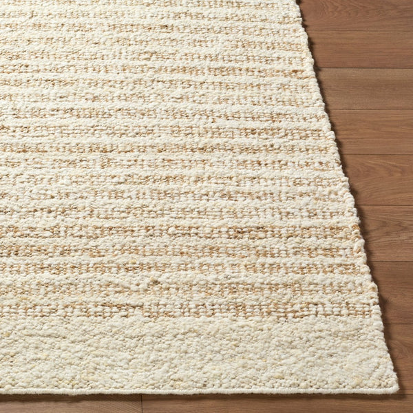 Livabliss Genevive Handwoven Wool Jute Flatweave Rug for Entryways and Bohemian Spaces Ivory, Sandston 2' x 3' GVV2301-23