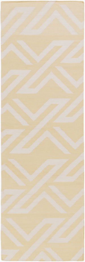 Surya Galvany 2'6" X 8' Handmade Viscose & Cotton Rug - Modern Decor, Durable, Charming, Spot Clean Only Wheat Viscose,Cotton Gvy3012-268