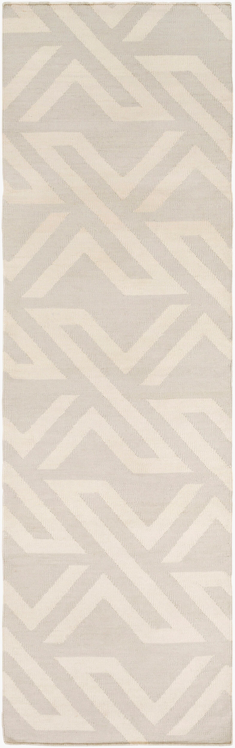 Surya Galvany 2'6" X 8' Handmade Viscose & Cotton Rug - Modern Decor, Durable, Charming, Spot Clean Only Ivory Viscose,Cotton Gvy3014-268