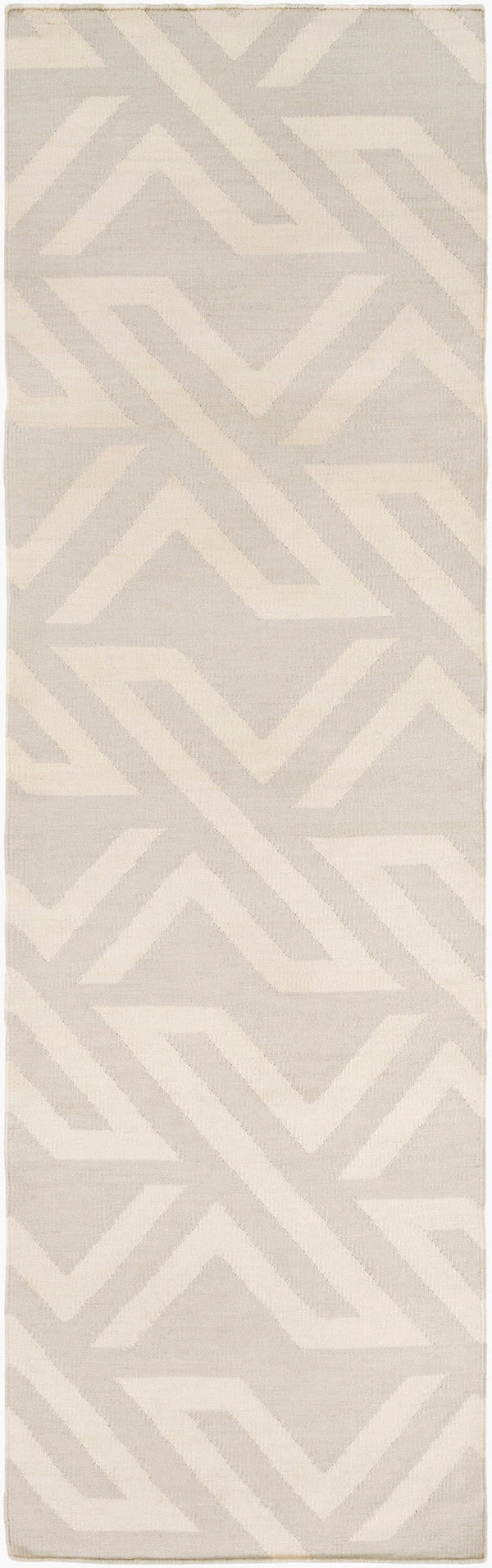 Surya Galvany 2'6" X 8' Handmade Viscose & Cotton Rug - Modern Decor, Durable, Charming, Spot Clean Only Ivory Viscose,Cotton Gvy3014-268