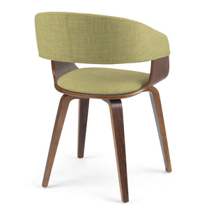 English Elm Lowell Bentwood Dining Chair - Bold Acid Green Fabric & Walnut Frame For Stylish Comfort & Support B136P158829