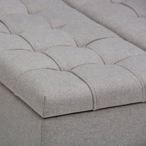 English Elm Harrison Coffee Table Storage Ottoman - Versatile Dove Grey With Hidden Storage & Safety Features B136P159149