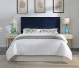 Steve Silver Regina Queen Headboard Blue Velvet REG800QHB