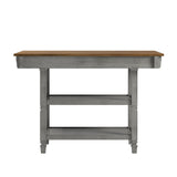 Homelegance By Top-Line Matthieu Two-Tone Antique Kitchen Island Buffet Grey Rubberwood