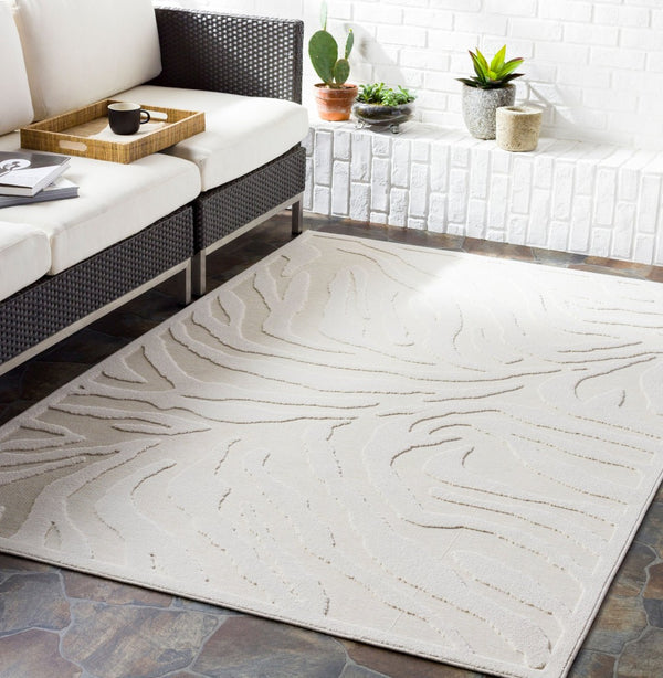 Livabliss Greenwich Machine Woven Polypropylene Accent Rug Mid Century Modern Entryway Patio Beige 1'11" x 2'11" GWC2300-2211