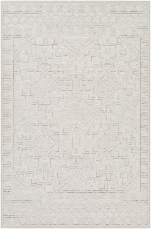 Livabliss Greenwich Bohemian Global Machine Woven Polypropylene Rug for Entryways and Small Spaces Beige 6'5" x 9' GWC2303-679