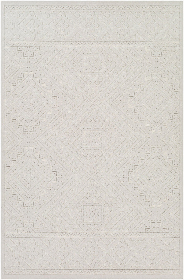 Livabliss Greenwich Global Pattern Polypropylene Rug with High Low Texture for Indoor Outdoor Use Beige 9' x 12' GWC2304-9212