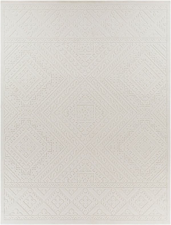 Livabliss Greenwich Global Pattern Polypropylene Rug with High Low Texture for Indoor Outdoor Use Beige 7'9" x 10' GWC2304-71010