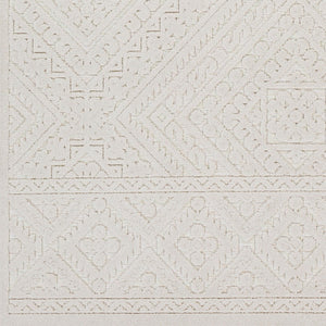 Livabliss Greenwich Global Pattern Polypropylene Rug with High Low Texture for Indoor Outdoor Use Beige 7'9" x 10' GWC2304-71010