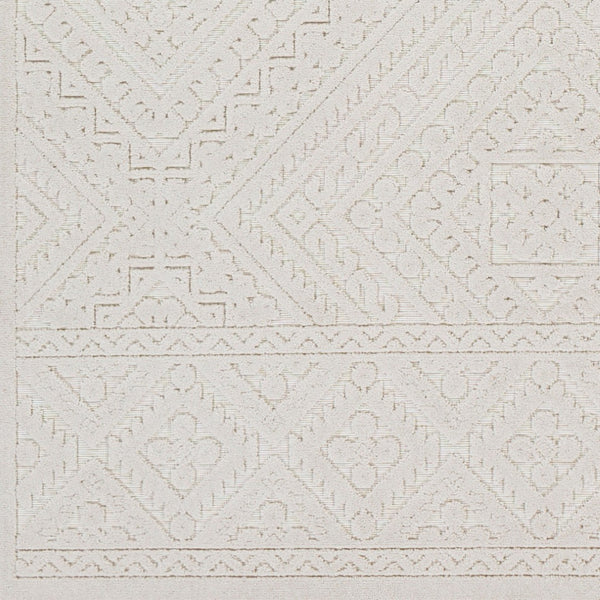 Livabliss Greenwich Global Pattern Polypropylene Rug with High Low Texture for Indoor Outdoor Use Beige 7'9" x 10' GWC2304-71010