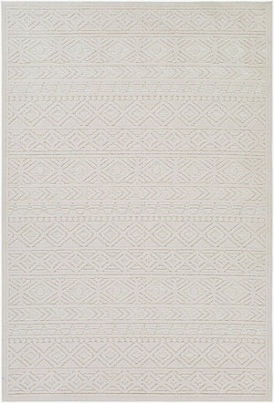 Livabliss Greenwich Bohemian Global Pattern Polypropylene Area Rug Low Pile Living Room Accent Beige 5'1" x 7'3" GWC2305-5373