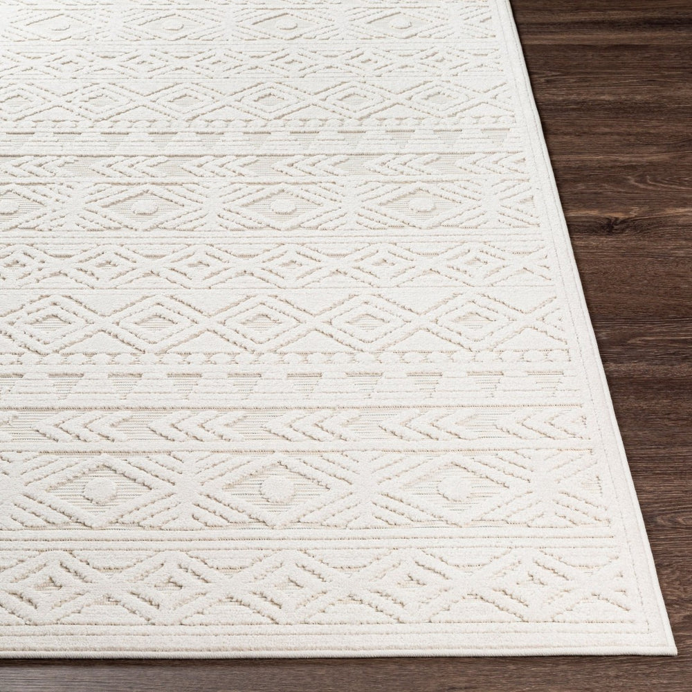 Livabliss Greenwich Bohemian Global Pattern Polypropylene Area Rug Low Pile Living Room Accent Beige 5'1" x 7'3" GWC2305-5373