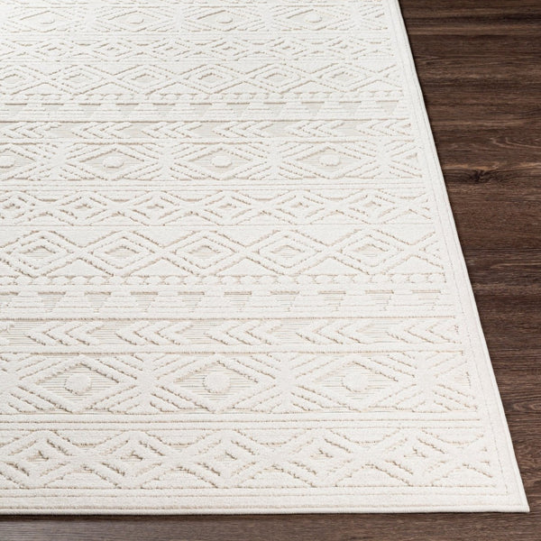 Livabliss Greenwich Bohemian Global Pattern Polypropylene Area Rug Low Pile Living Room Accent Beige 5'1" x 7'3" GWC2305-5373