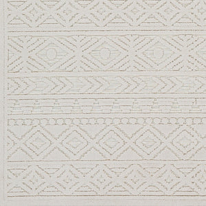 Livabliss Greenwich Bohemian Global Pattern Polypropylene Area Rug Low Pile Living Room Accent Beige 5'1" x 7'3" GWC2305-5373
