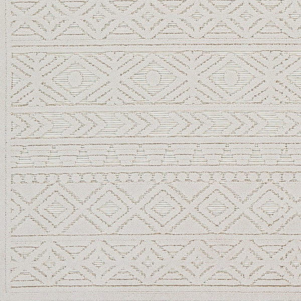 Livabliss Greenwich Bohemian Global Pattern Polypropylene Area Rug Low Pile Living Room Accent Beige 5'1" x 7'3" GWC2305-5373