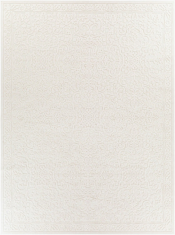 Livabliss Greenwich Traditional Polypropylene Woven Rug for Entryways Patios and High Traffic Spaces Beige, Charcoal 7'9" x 10' GWC2310-71010
