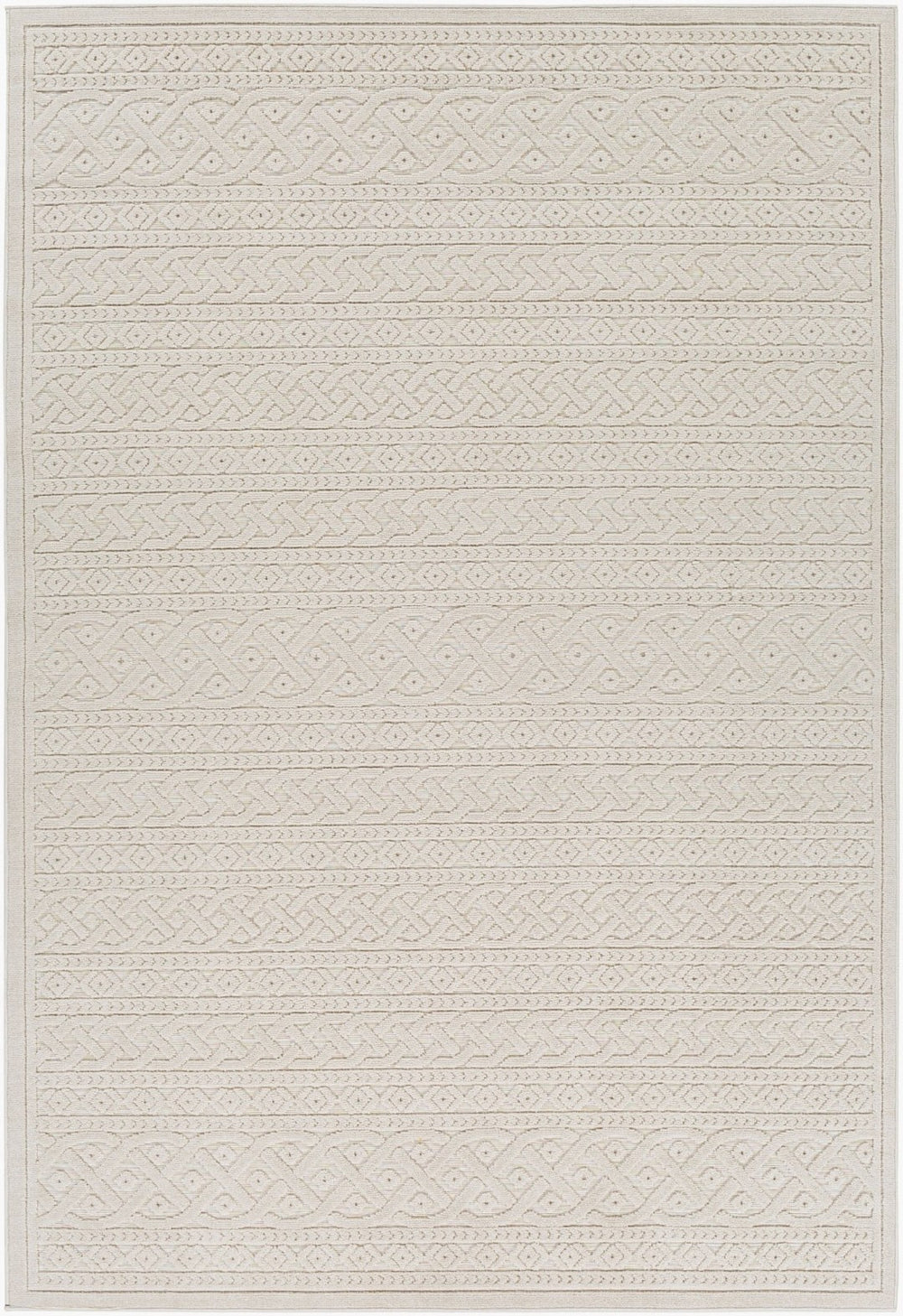 Livabliss Greenwich Global Pattern Polypropylene Accent Rug for Entryway or Covered Patio Use Beige 9' x 12' GWC2315-9212