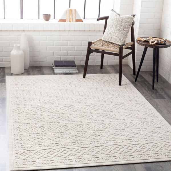 Livabliss Greenwich Global Pattern Polypropylene Accent Rug for Entryway or Covered Patio Use Beige 9' x 12' GWC2315-9212