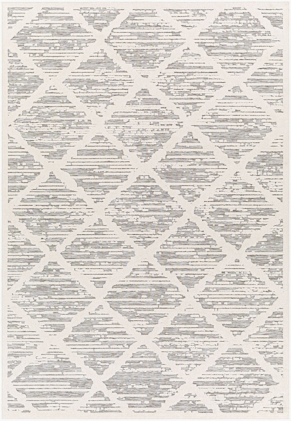 Livabliss Greenwich Bohemian Geometric Polypropylene Accent Rug Woven in Turkey for Entryways White, Medium G 1'11" x 2'11" GWC2328-2211