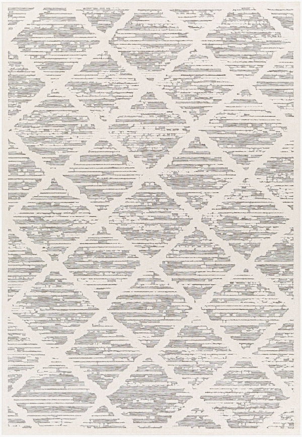 Livabliss Greenwich Bohemian Geometric Polypropylene Accent Rug Woven in Turkey for Entryways White, Medium G 1'11" x 2'11" GWC2328-2211