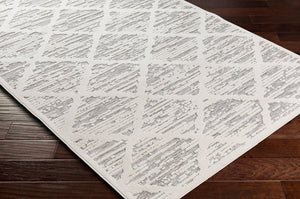 Livabliss Greenwich Bohemian Geometric Polypropylene Accent Rug Woven in Turkey for Entryways White, Medium G 1'11" x 2'11" GWC2328-2211